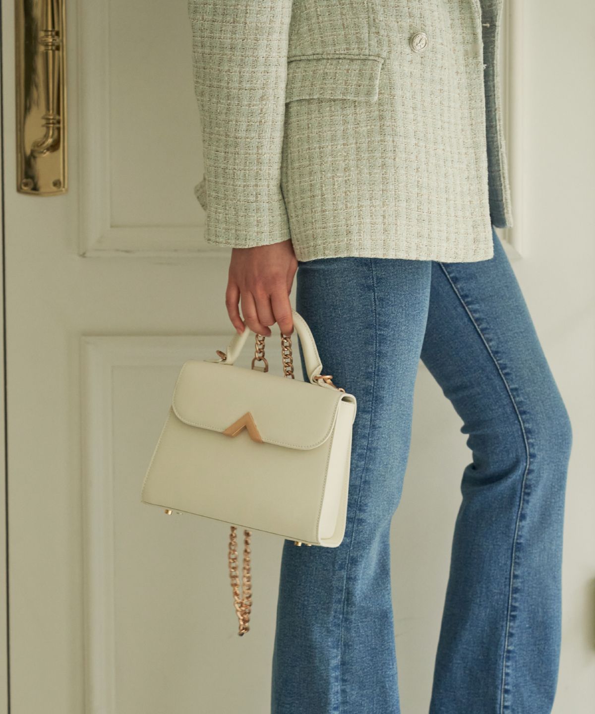 벨류엣(VALLUAT) Adela bag_White Beige