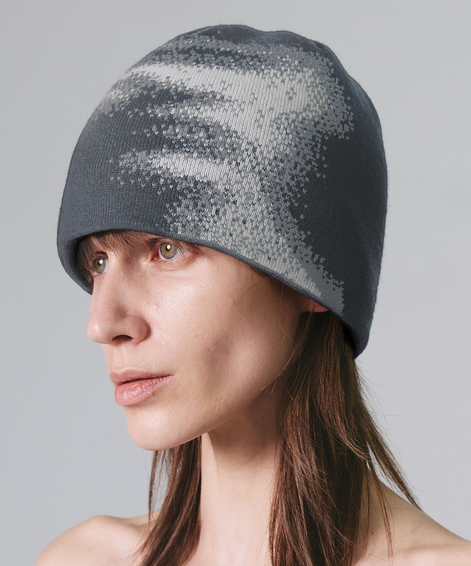 【サイズ交換ＯＫ】 NACHE | MUSINSA公式 SHADOW BEIGE BEANIE JACQUARD 帽子