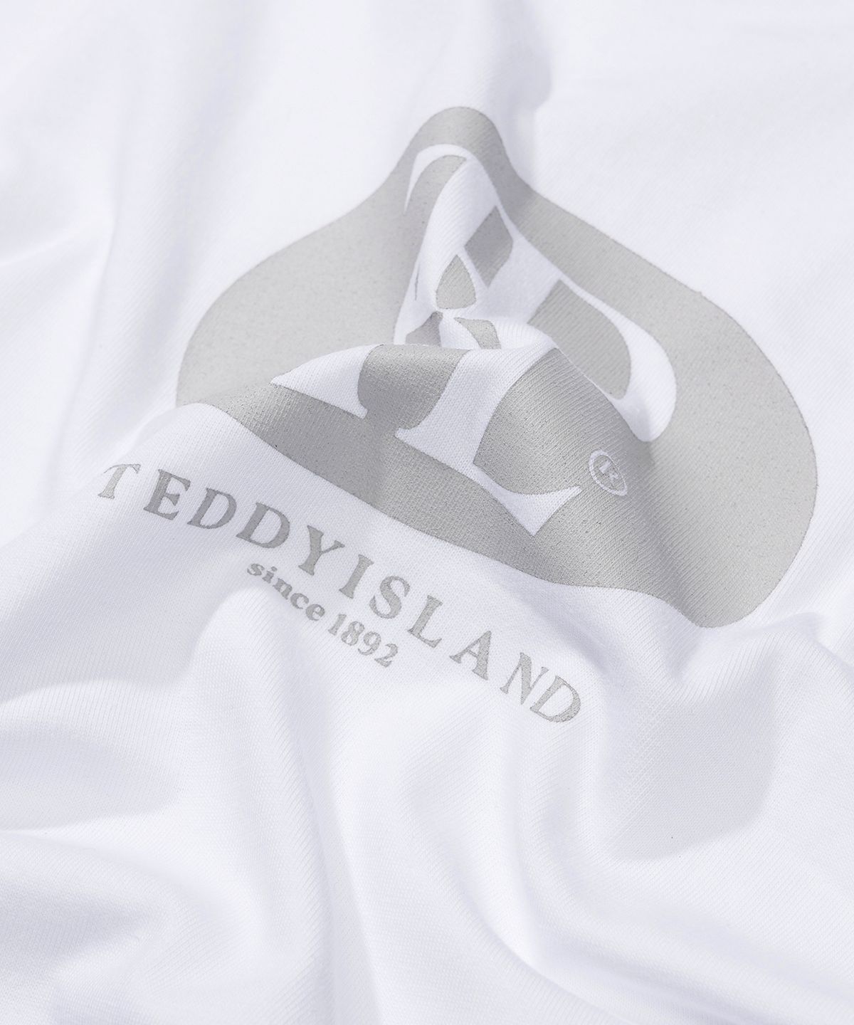 테디아일랜드(TEDDYISLAND) TDISL 원형 로고 반팔 화이트