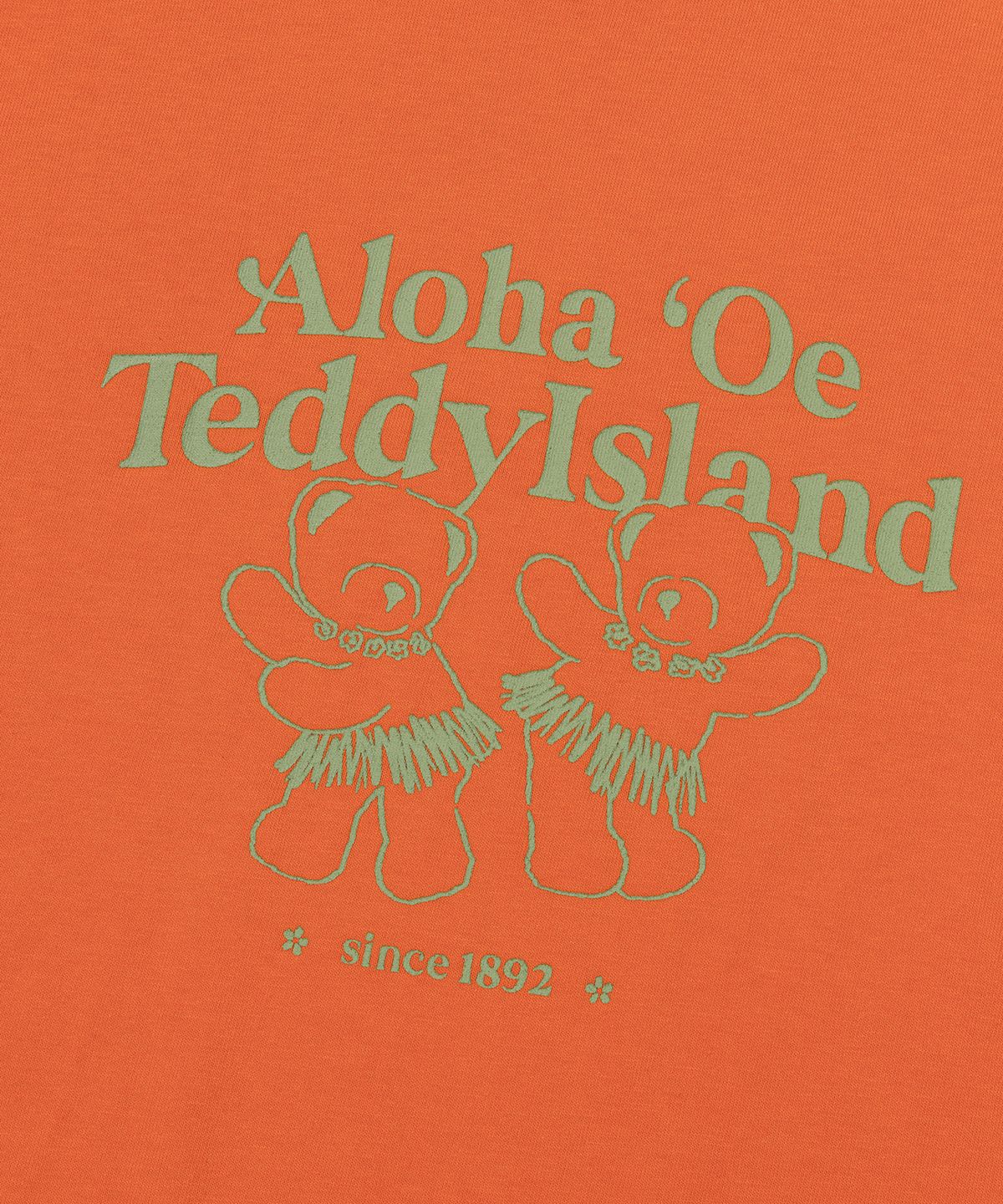 테디아일랜드(TEDDYISLAND) 알로하 테디 반팔 오렌지