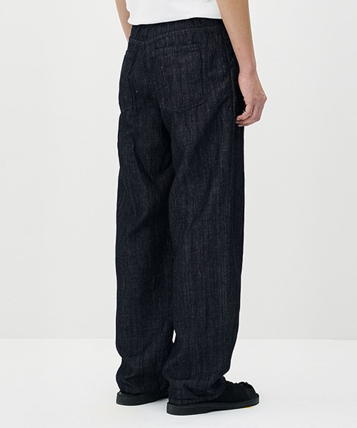 에러스익셉티드(ERRORS EXCEPTED) LDP128DB 플리츠 린넨 데님팬츠 (One wash)