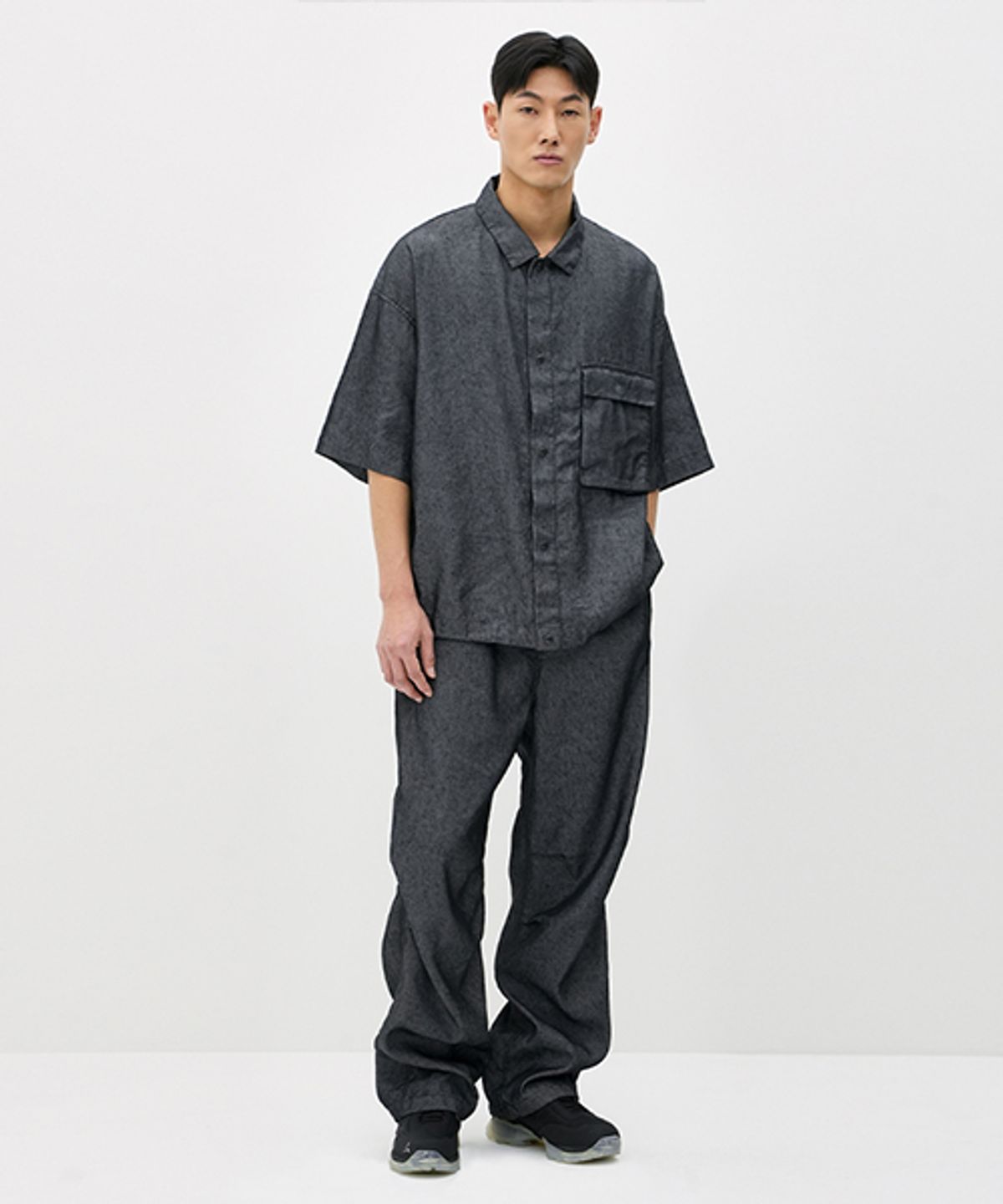 에러스익셉티드(ERRORS EXCEPTED) PT883BK 린넨 파라슈트 팬츠 (Black)