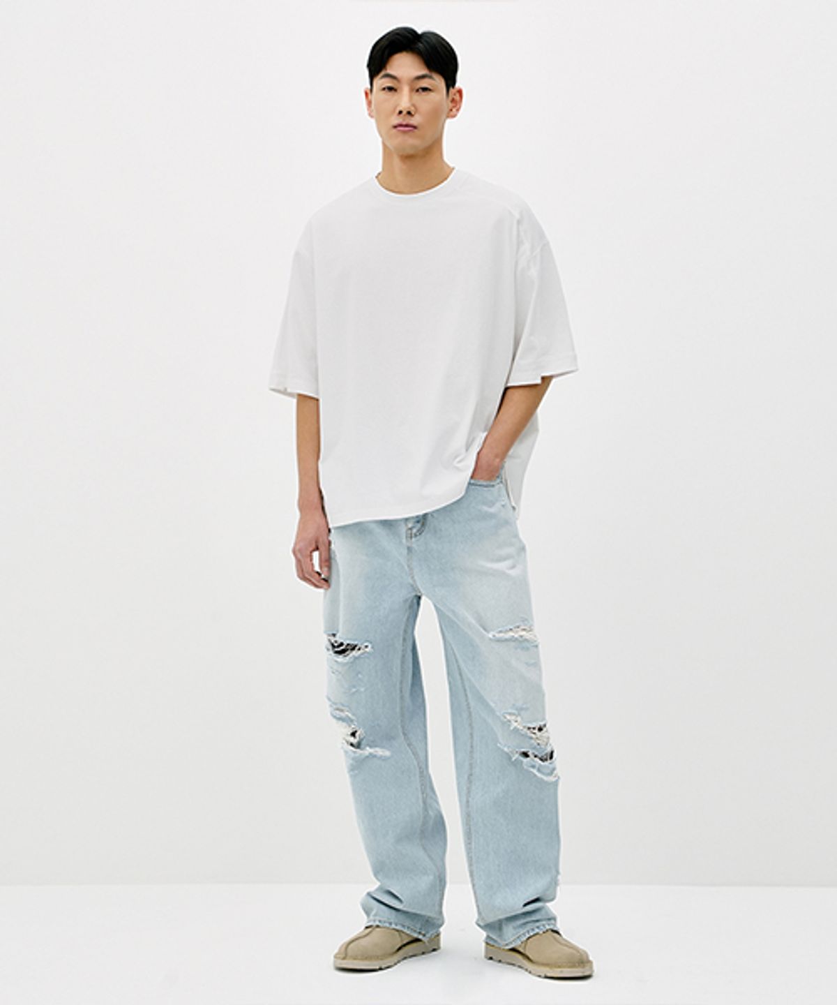 에러스익셉티드(ERRORS EXCEPTED) HS501WH 언발란스 반팔티 (White)