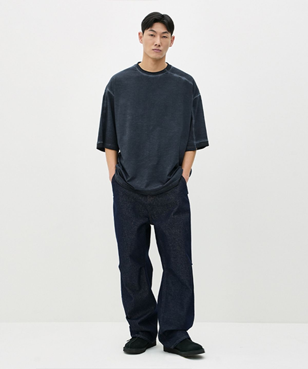 에러스익셉티드(ERRORS EXCEPTED) HS501GP 언발란스 반팔티 (Graphite)