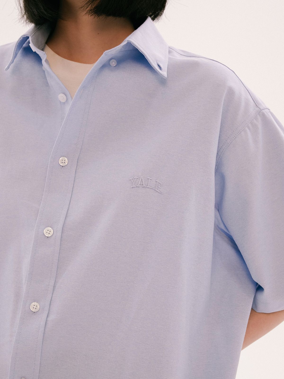 예일(YALE) [ONEMILE WEAR] BIG OXFORD SMALL ARCH SS SHIRT PURPLE