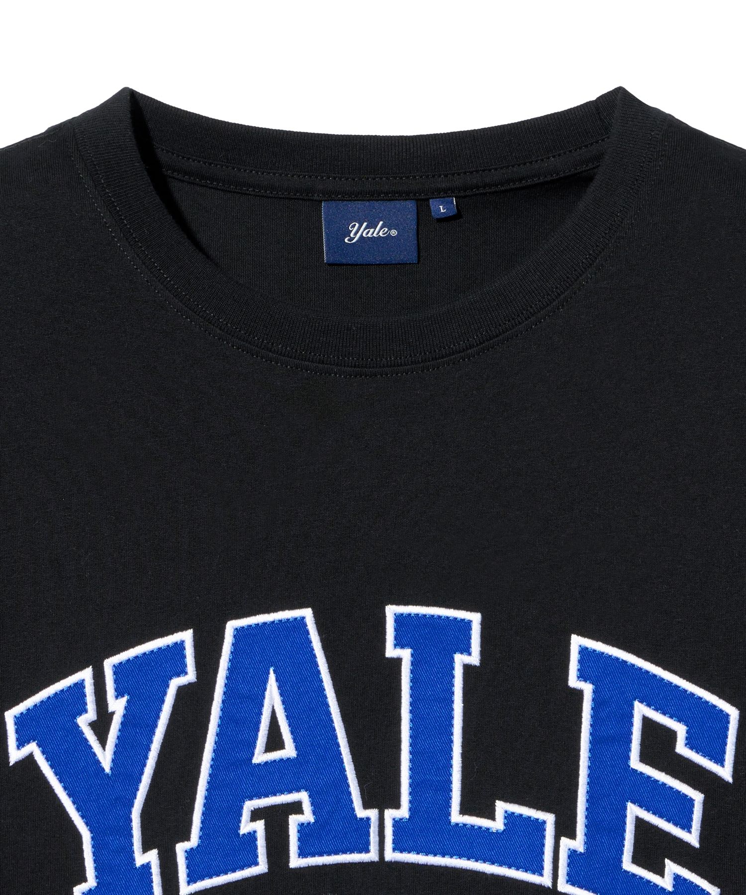 MUSINSA公式 | YALE 2 TONE ARCH T-SHIRT BLACK / ROYAL BLUE