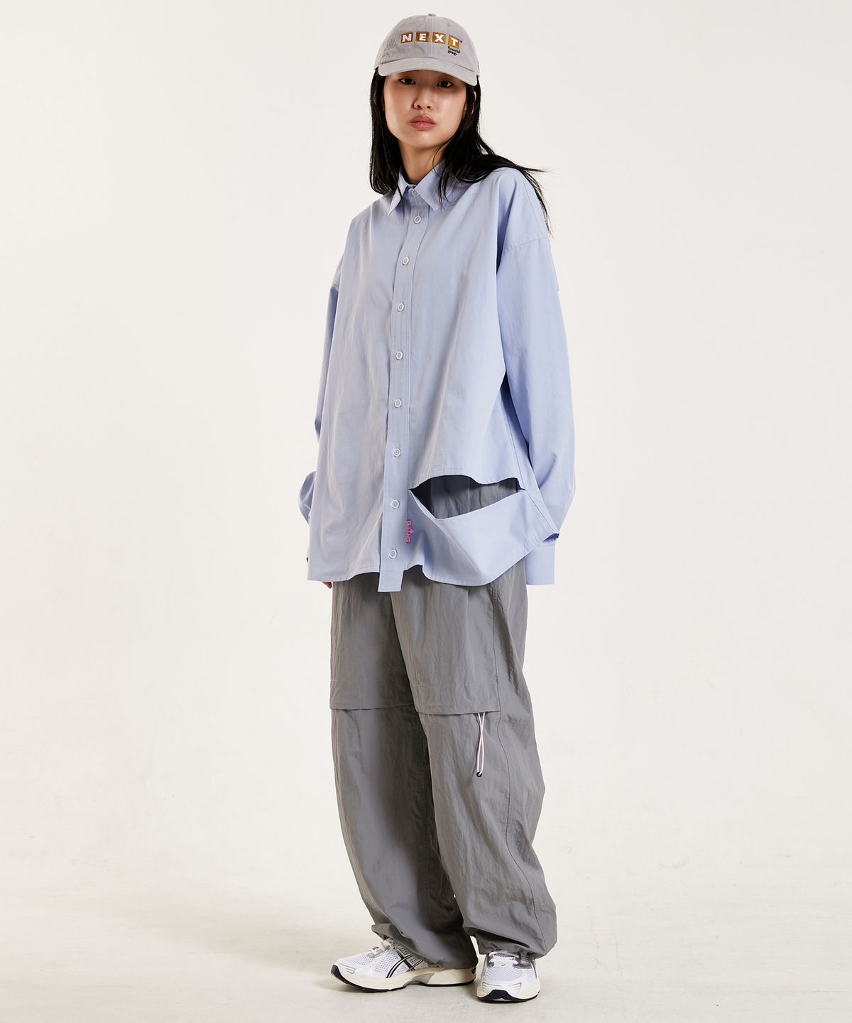 슈브토(SHVTO) Nylon balloon gray pants