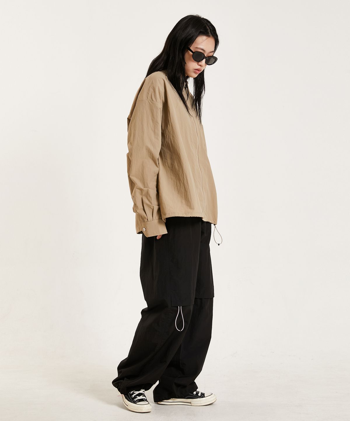 슈브토(SHVTO) Nylon balloon black pants