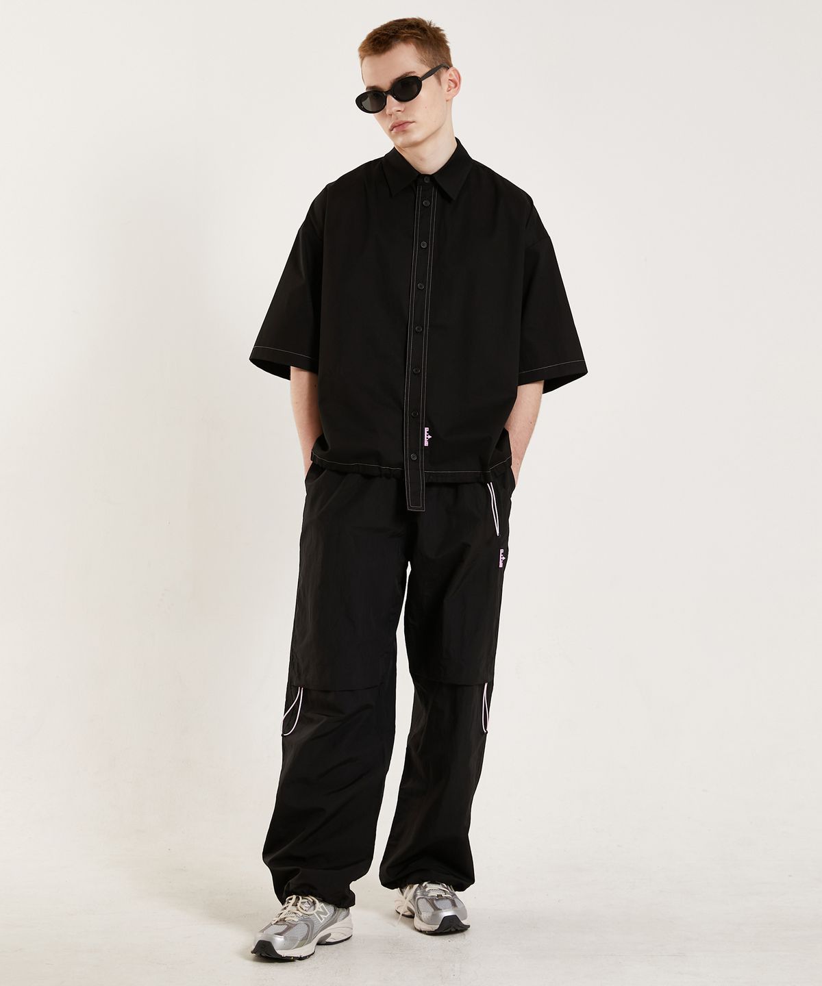슈브토(SHVTO) Nylon balloon black pants