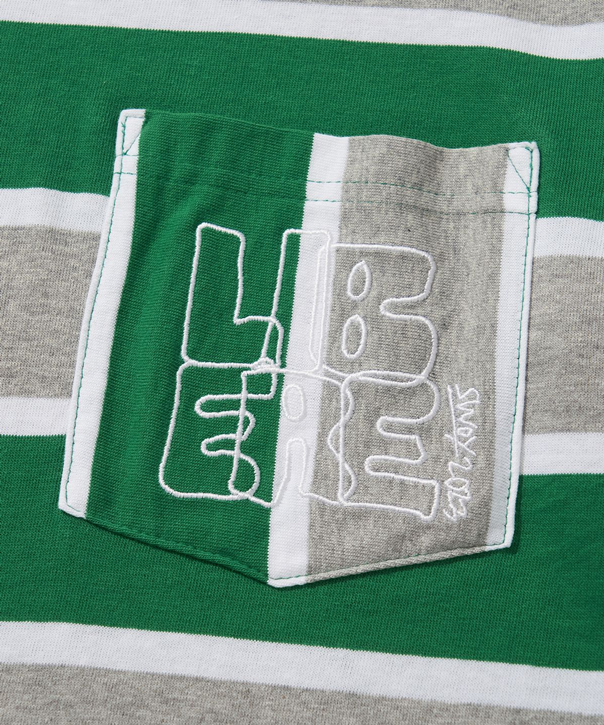 리베레(LIBERE) BORDER POCKET SS TEE / GREEN