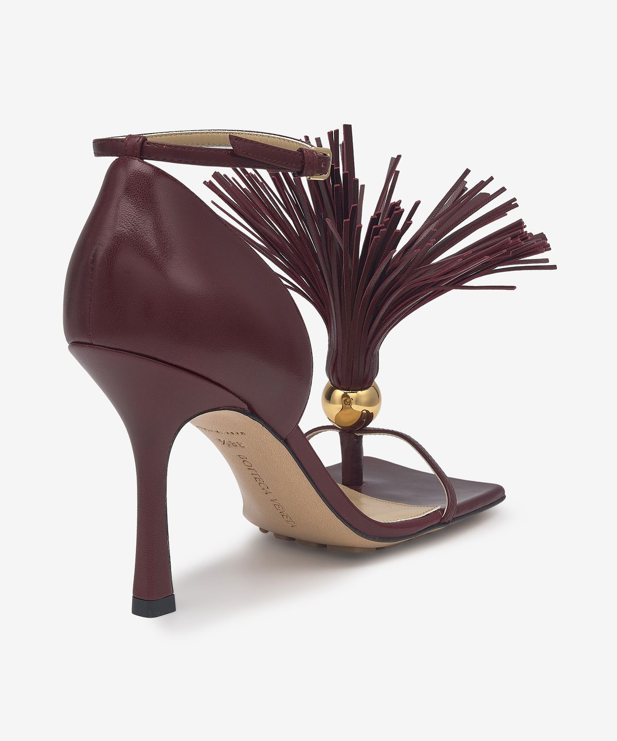 보테가베네타(BOTTEGA VENETA) 스트레치 스트랩 샌들 - 체리 / 716241VBSF06084