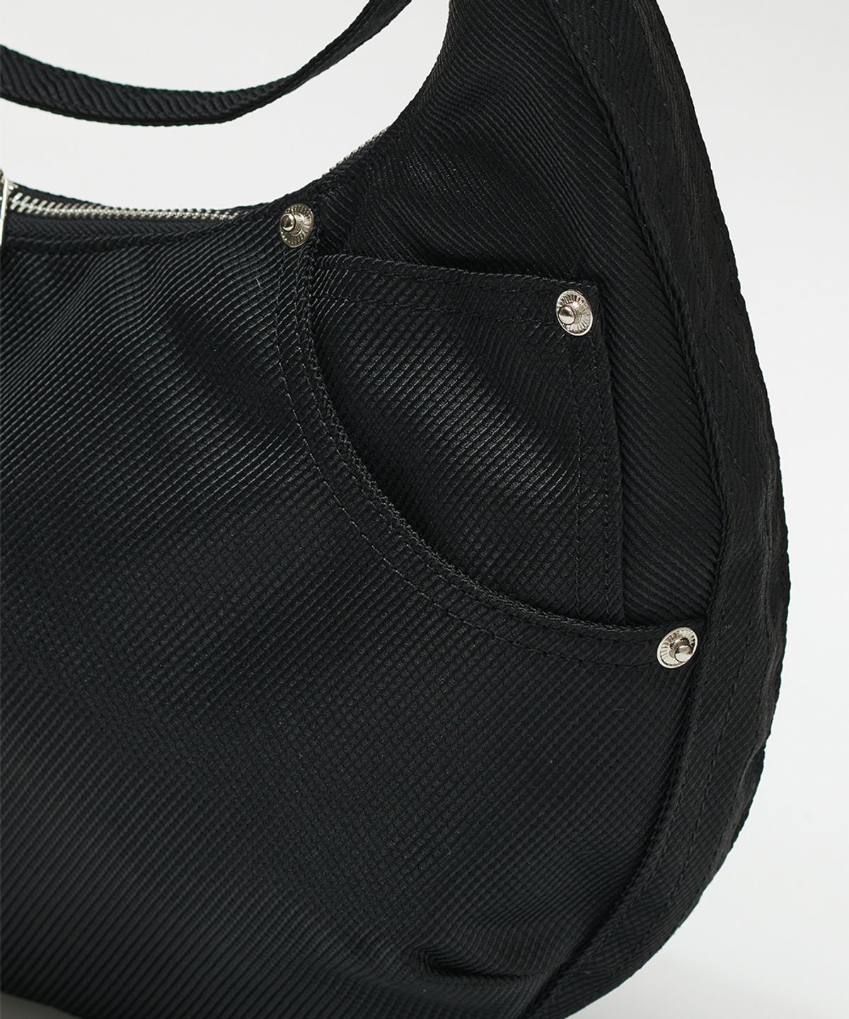 메종미네드(MAISON MINED) TWO TONE SADDLEBAG BLACK