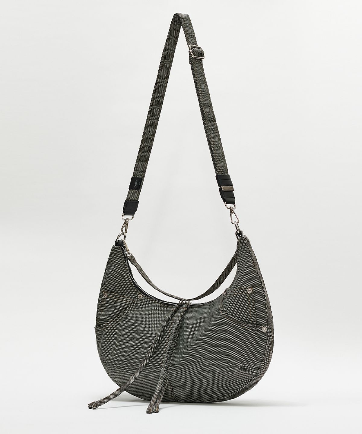 메종미네드(MAISON MINED) TWO TONE SADDLEBAG BLACK