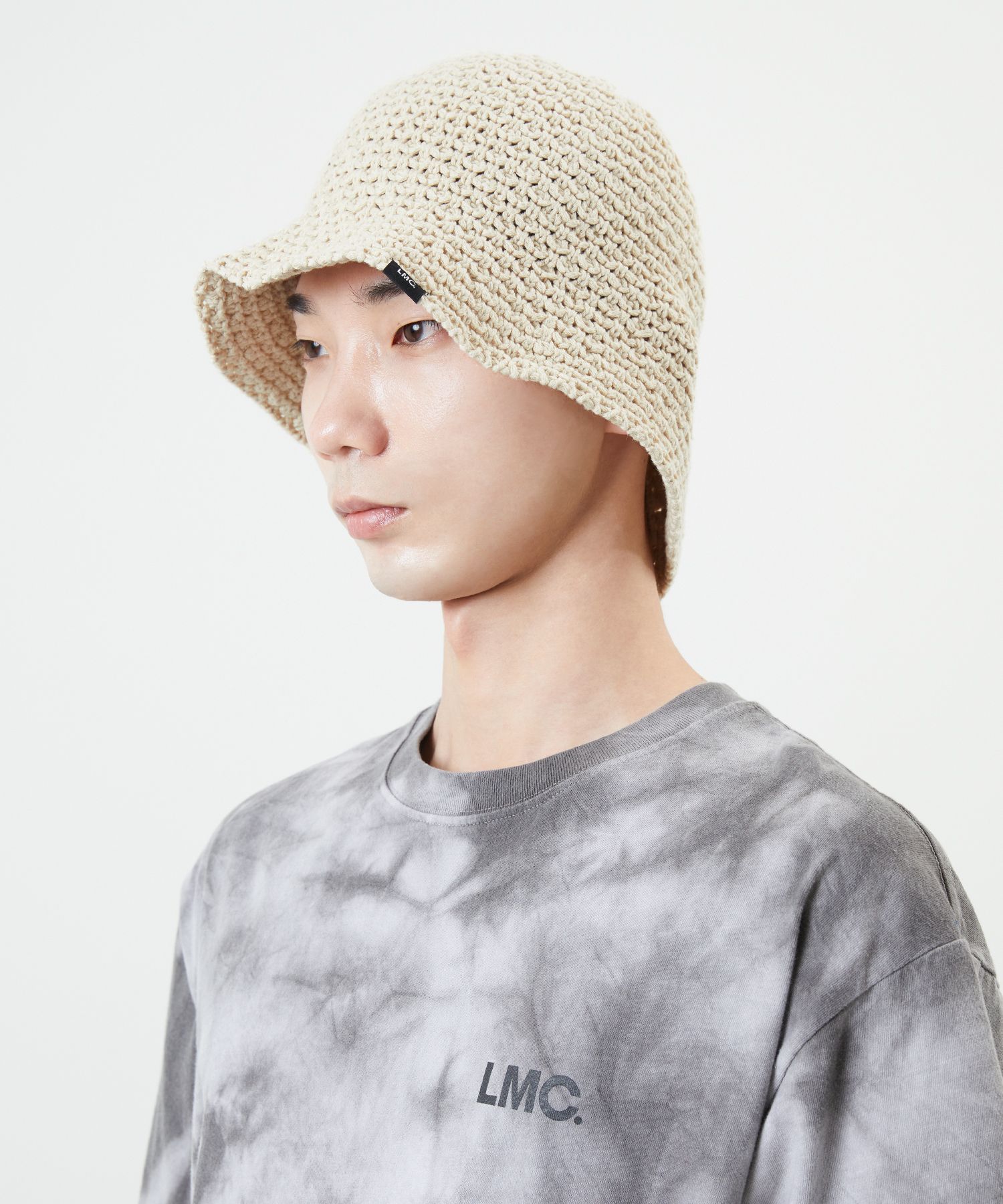MUSINSA | LMC CROCHET BUCKET HAT natural