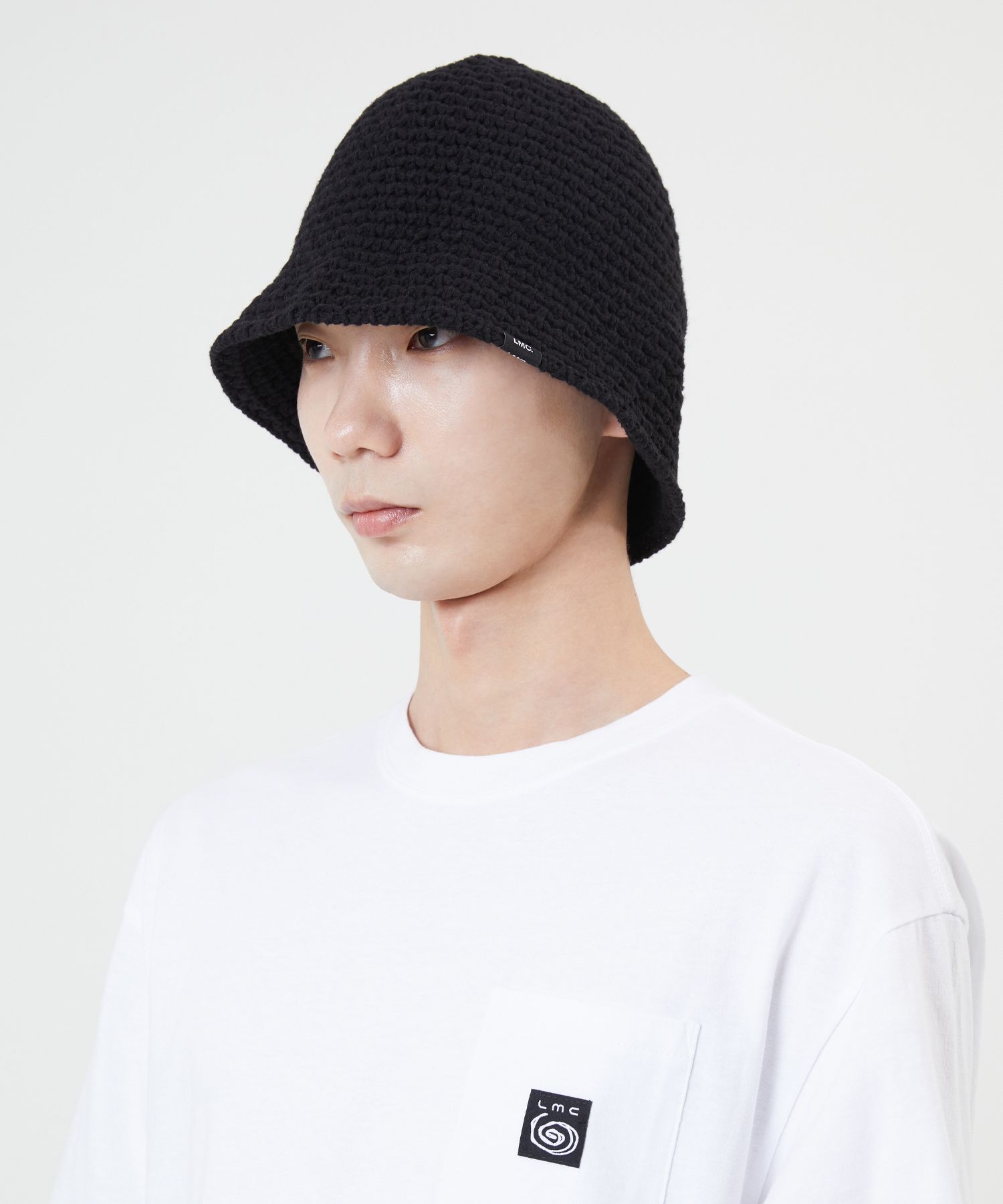 MUSINSA | LMC CROCHET BUCKET HAT black
