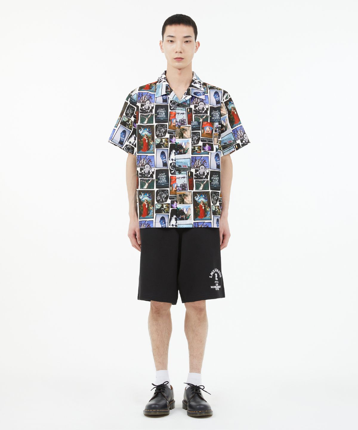 엘엠씨(LMC) COLLAGE SHORT SLV SHIRT multi