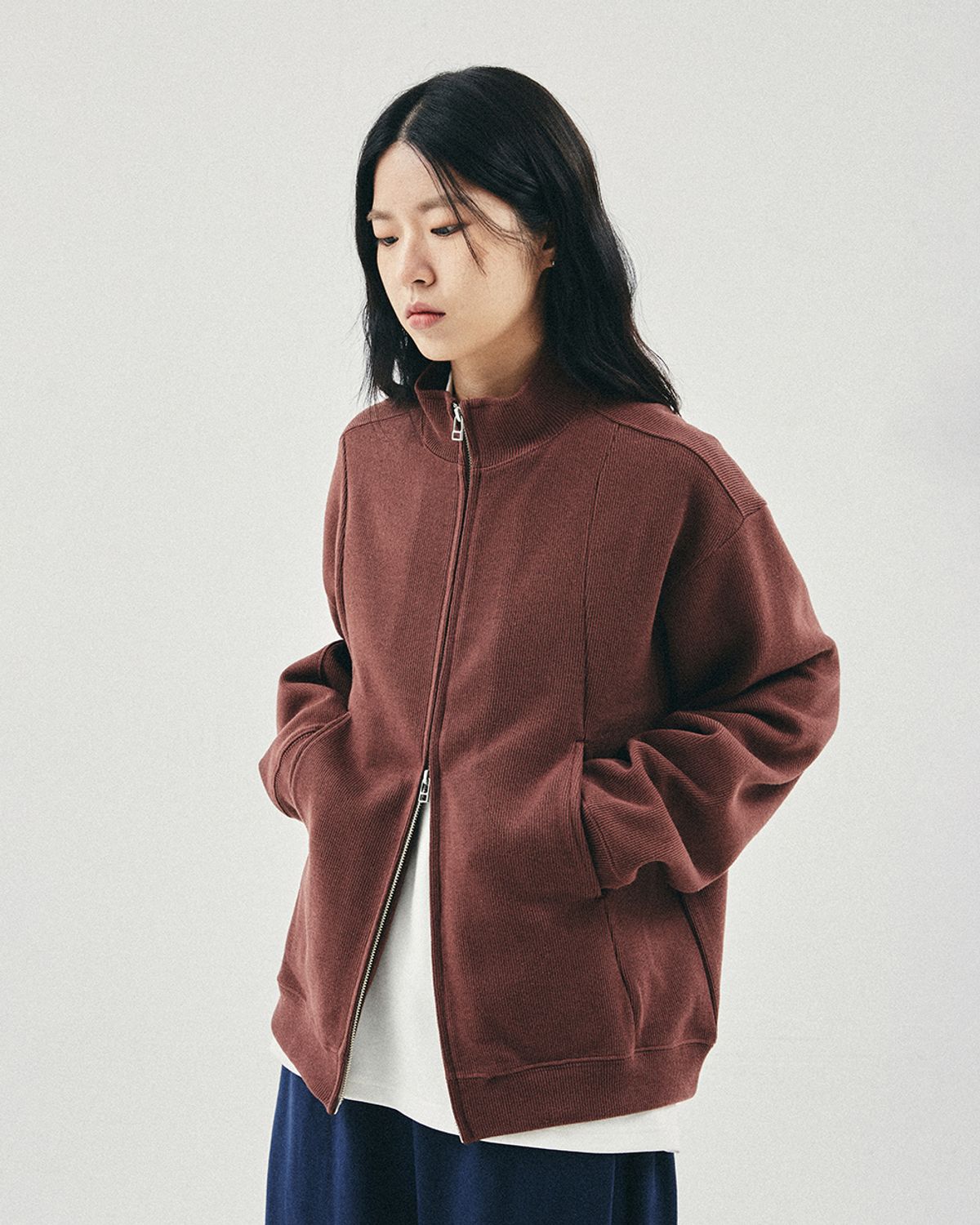 카락터(KARACTOR) Fickle 2-WAY full zip-up / Brown