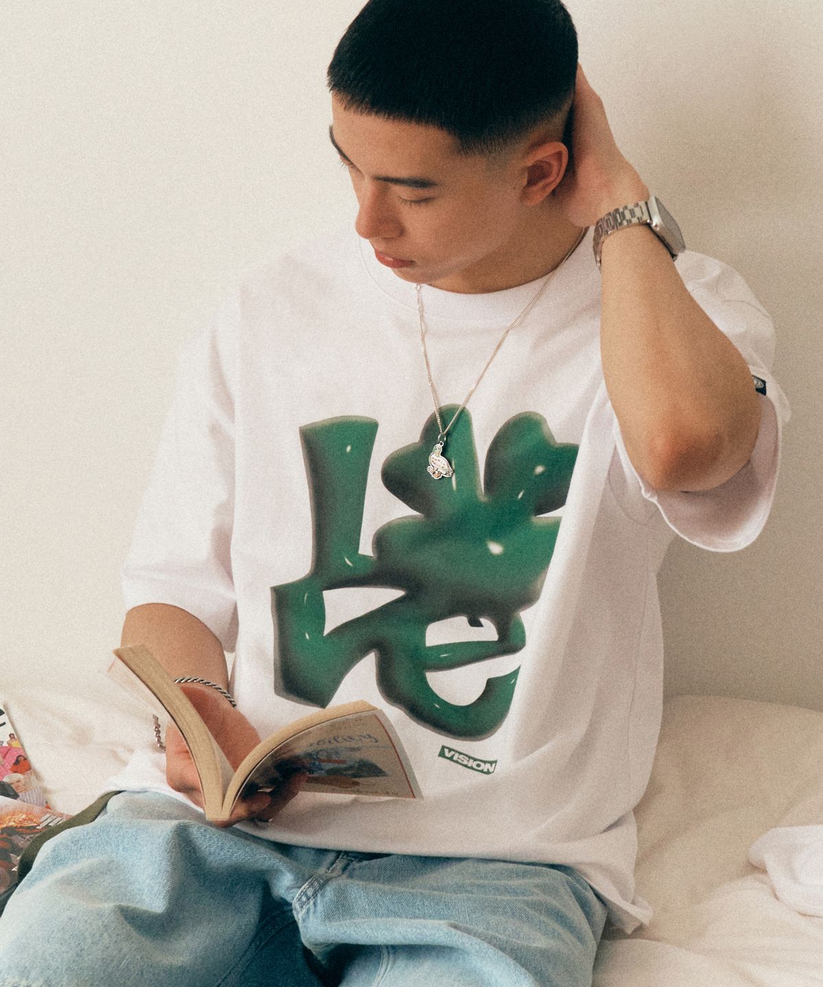 비전스트릿웨어(VISION STREETWEAR) VSW 3D Love T-Shirts White