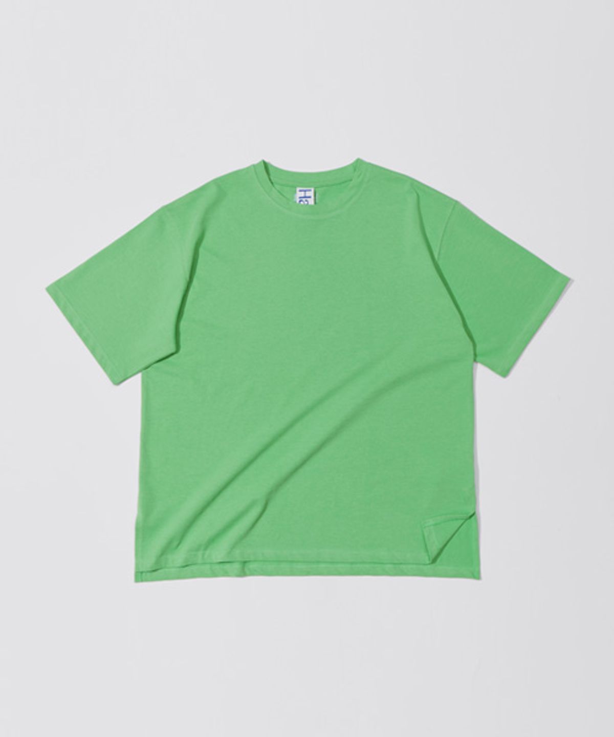 헤인트(HAINT) 에센셜 크루넥 하프 티셔츠_GREEN