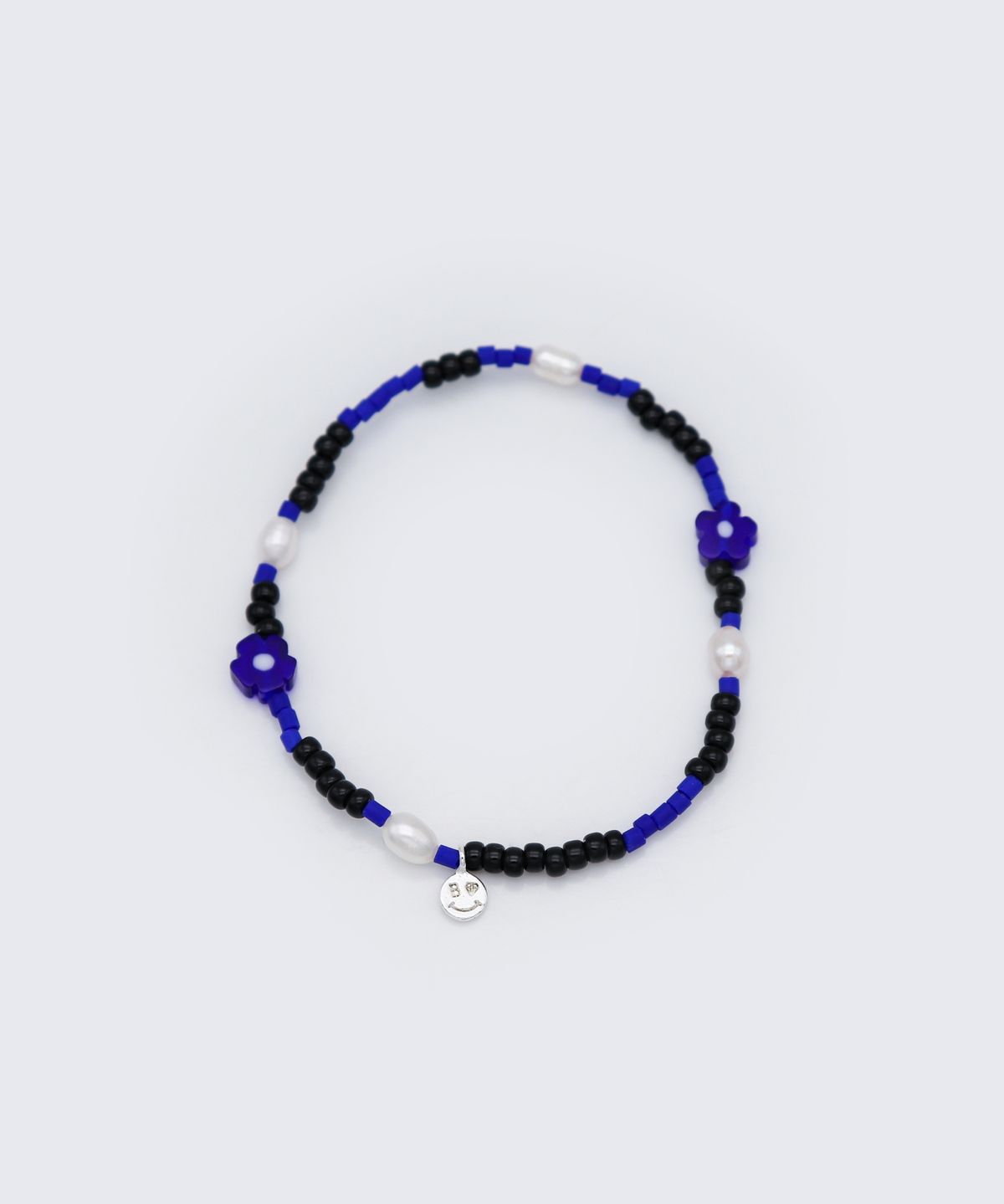 봉보(BONBEAU) Water pearl flower charm beads Bracelet 담수진주 미니 스마일 꽃 참 비즈 팔찌