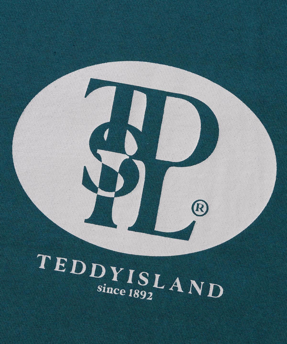테디아일랜드(TEDDYISLAND) TDISL 원형 로고 반팔 블루그린