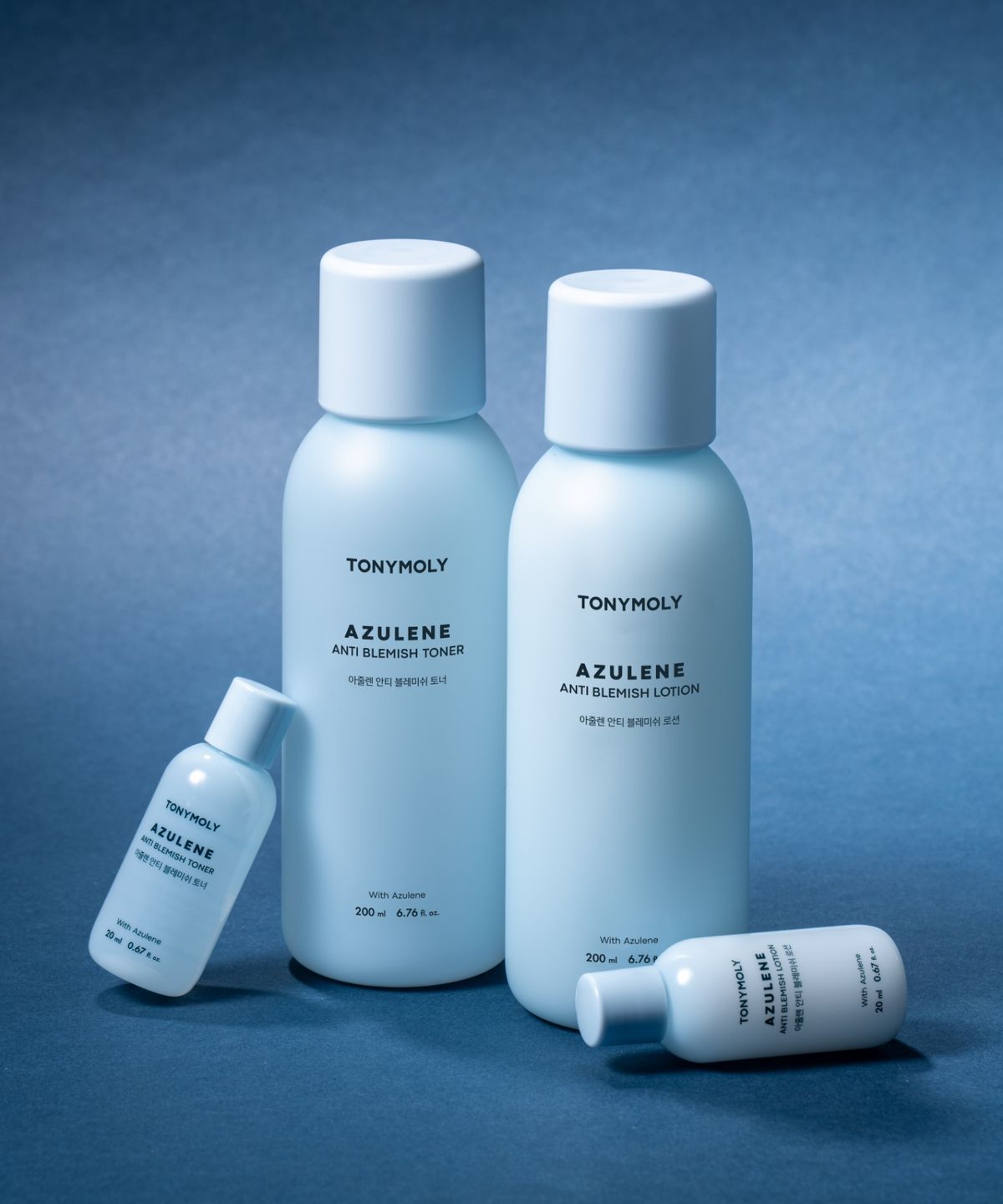 토니모리(TONYMOLY) 아줄렌 안티 블레미쉬 2종 세트(스킨200+20ml,로션 200+20ml)(+폼클렌저 20ml 증정)