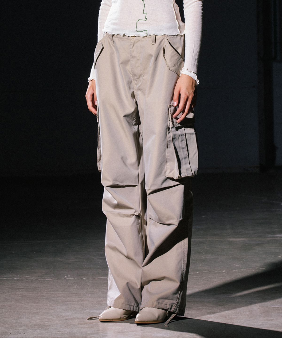 빅유니온(BIG UNION) PLEATED CARGO PANTS / BEIGE