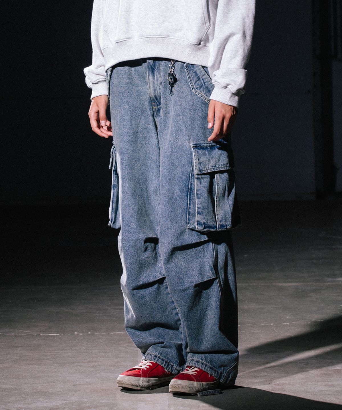 빅유니온(BIG UNION) DENIM PLEATED CARGO PANTS / 2 COLOR