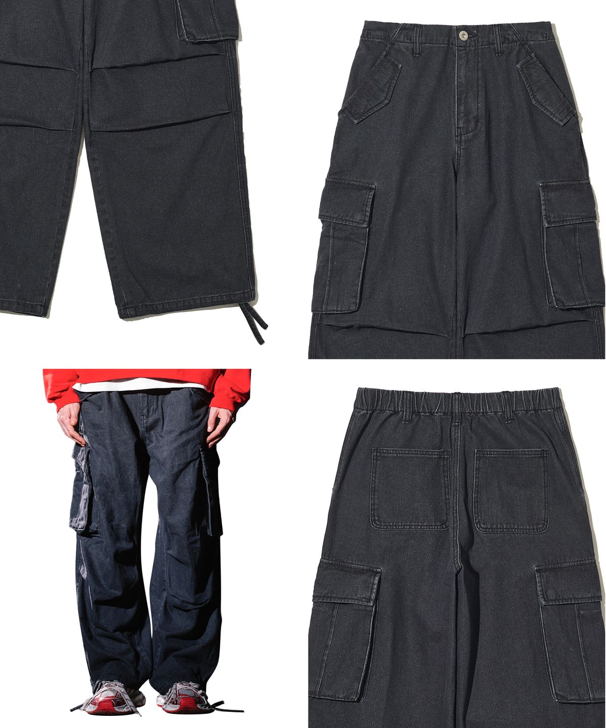 빅유니온(BIG UNION) DENIM PLEATED CARGO PANTS / 2 COLOR