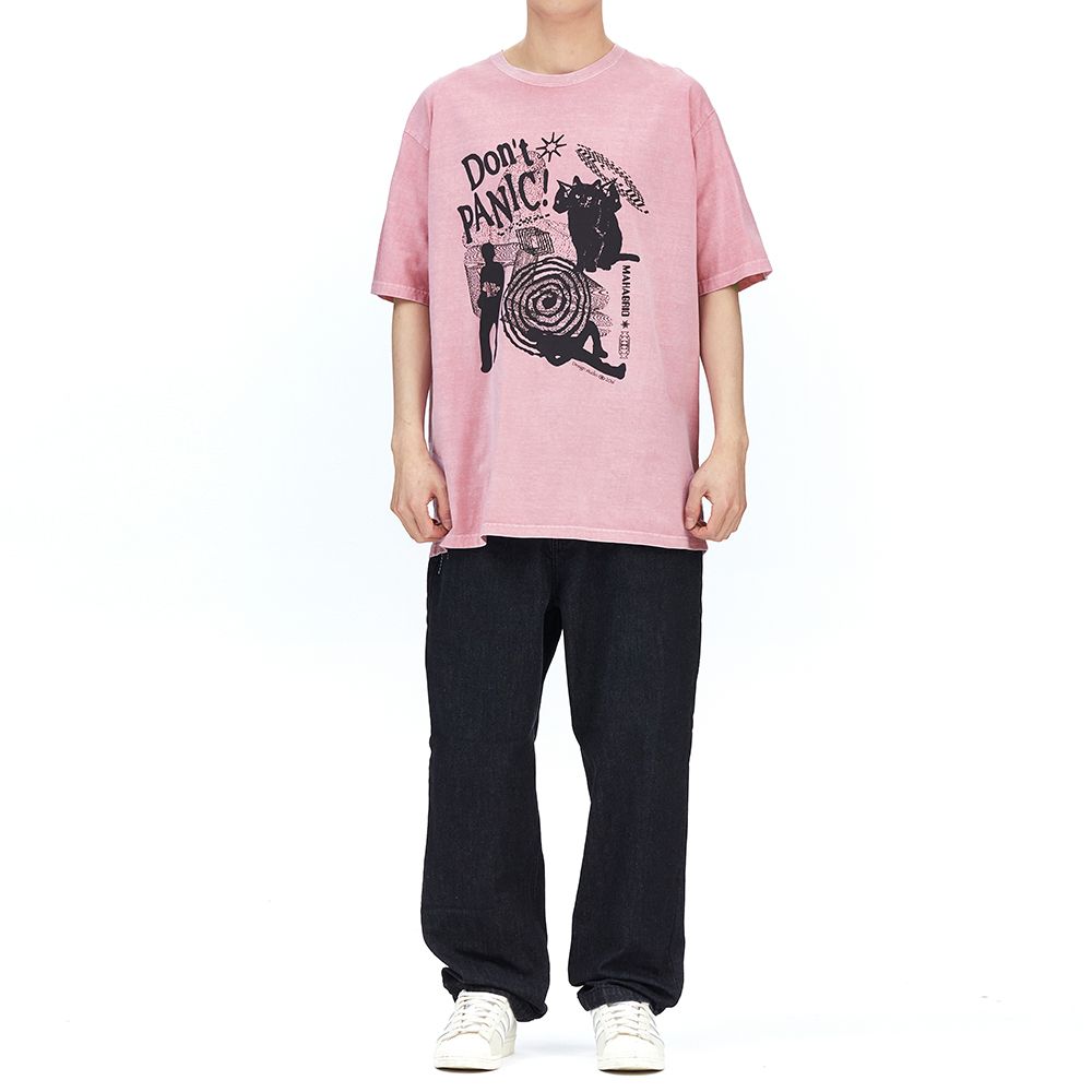MUSINSA | MAHAGRID DON'T PANIC PIGMENT TEE PINK(MG2DMMT505A)