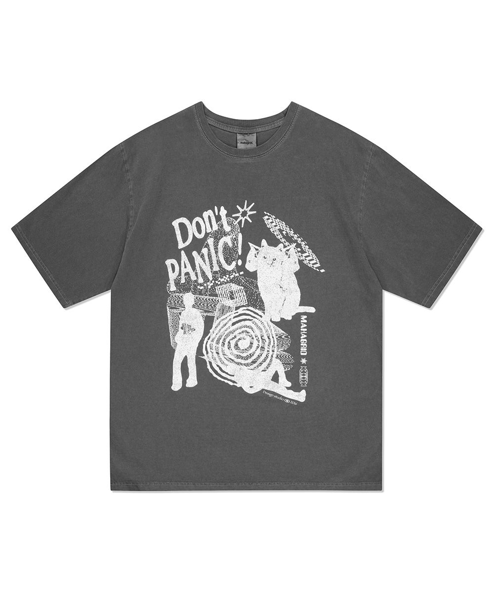 MUSINSA | MAHAGRID DON'T PANIC PIGMENT TEE_4colors