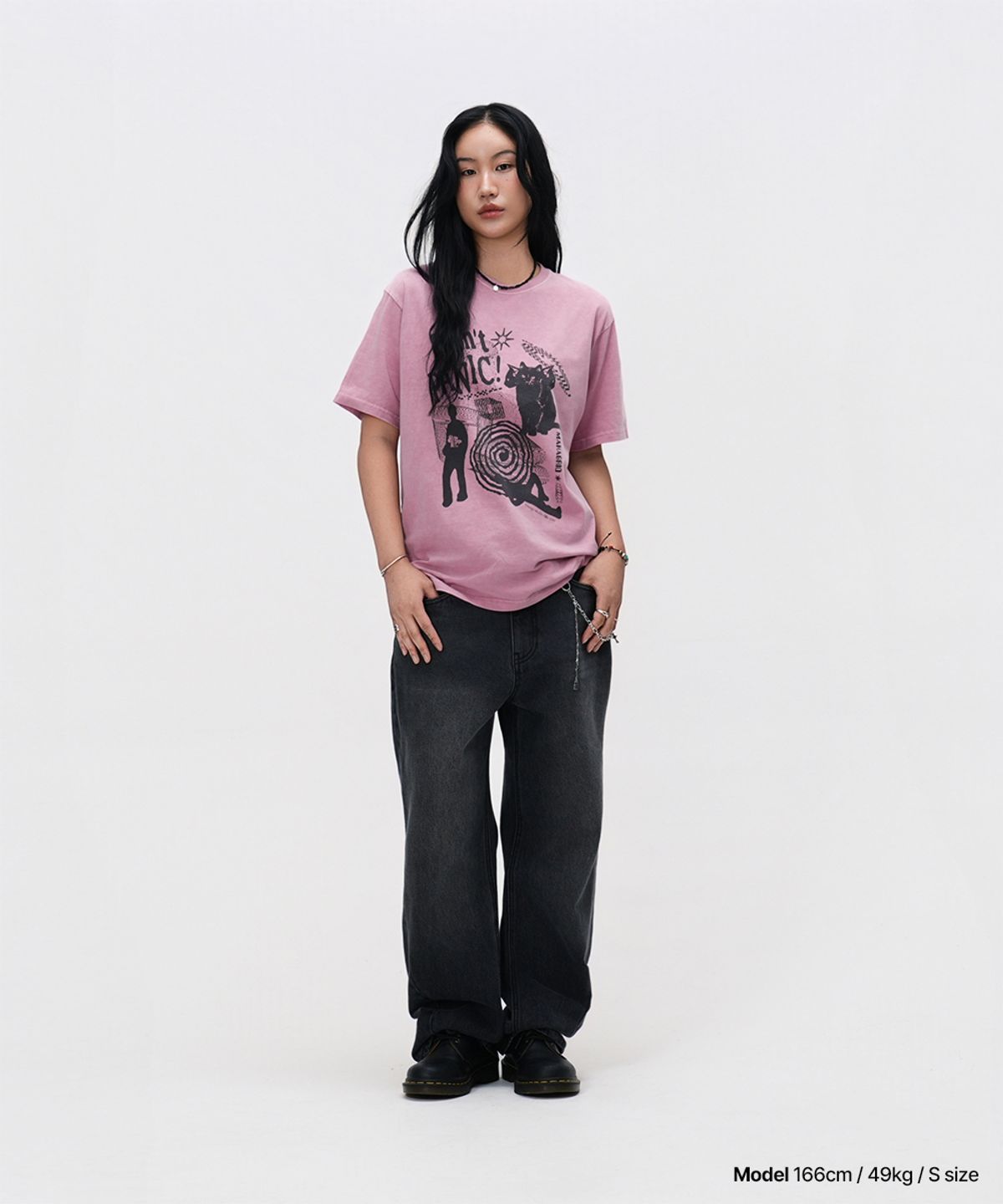 마하그리드(MAHAGRID) DON’T PANIC PIGMENT TEE_4colors