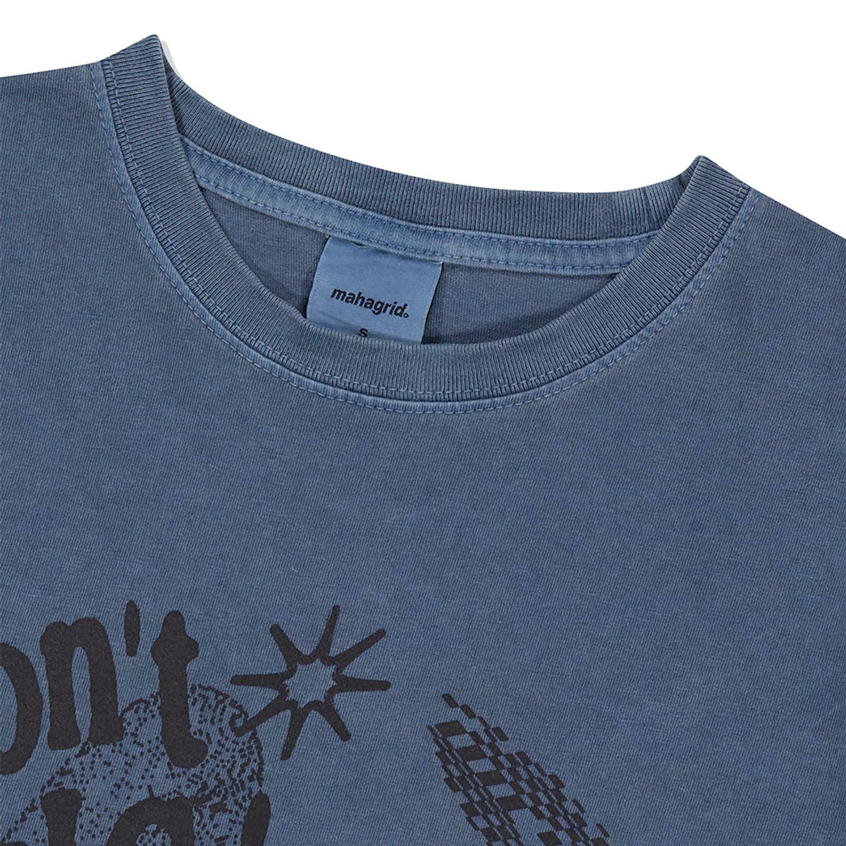 마하그리드(MAHAGRID) DON’T PANIC PIGMENT TEE NAVY(MG2DMMT505A)