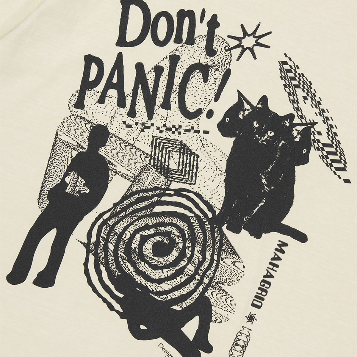 마하그리드(MAHAGRID) DON’T PANIC PIGMENT TEE BEIGE(MG2DMMT505A)