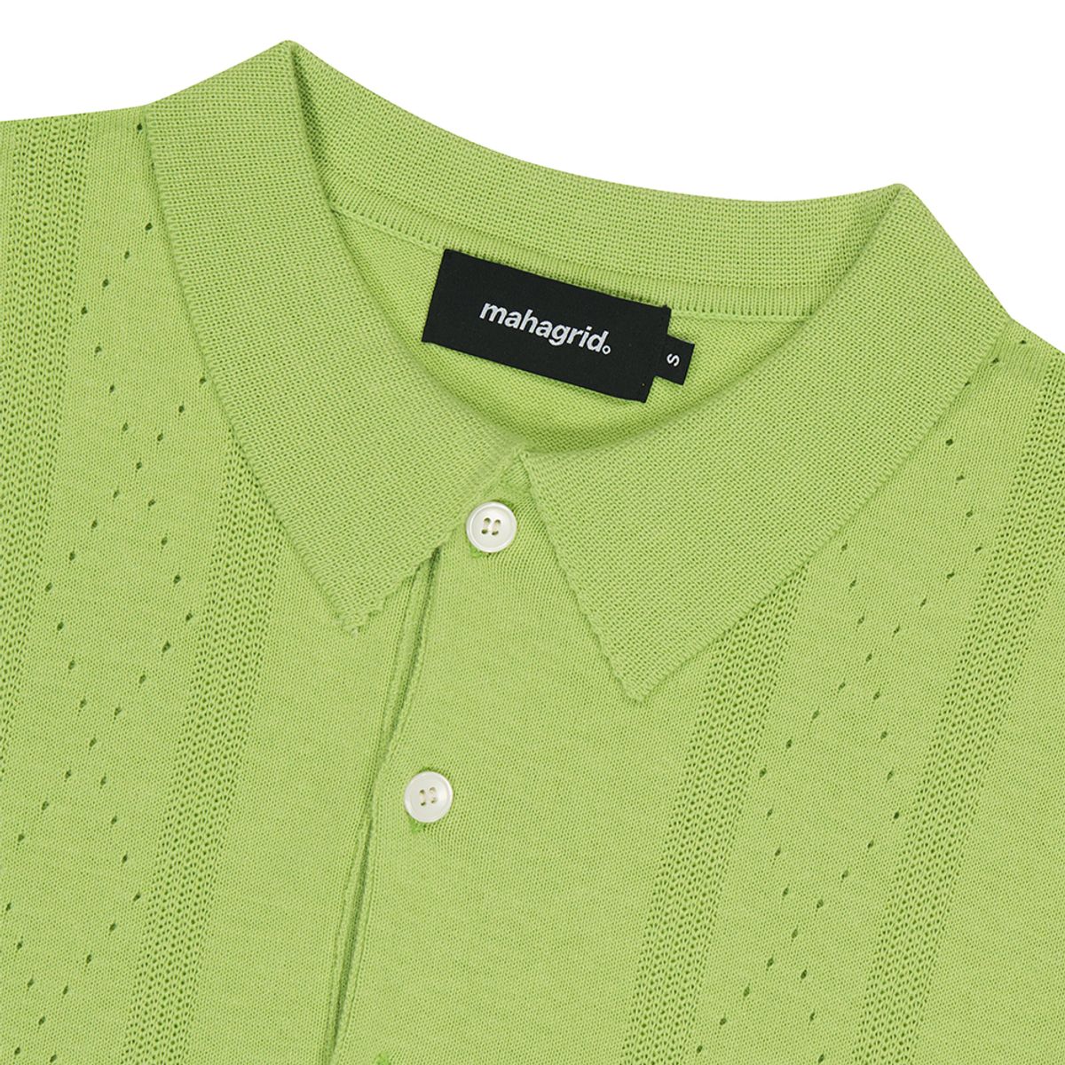 마하그리드(MAHAGRID) DIAMOND HALF KNIT POLO GREEN(MG2DMMK640A)