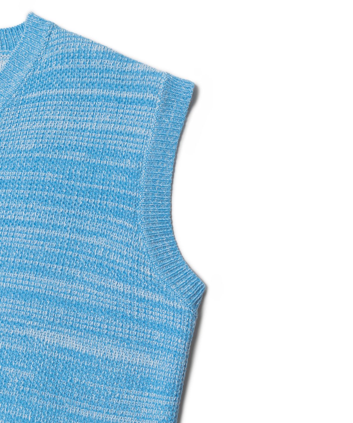 언아웃핏(AOTT) 투톤 배색 니트 베스트 블루