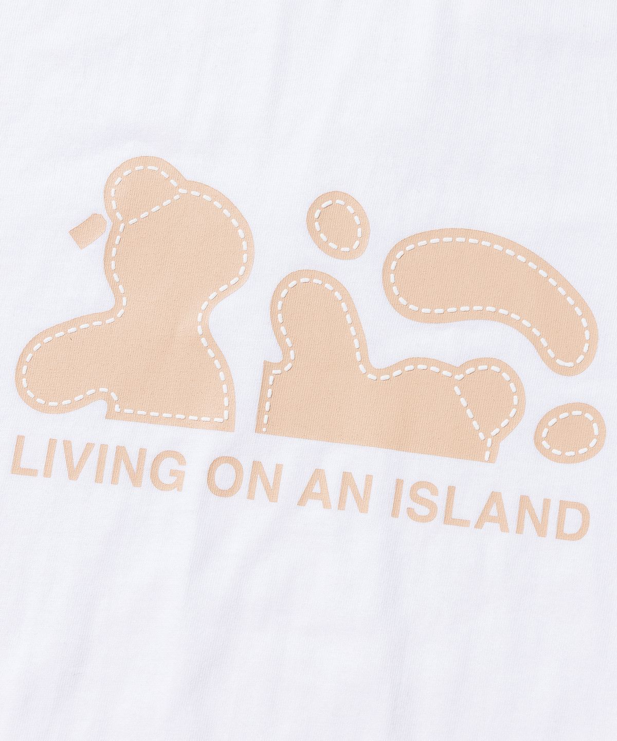 테디아일랜드(TEDDYISLAND) 스티치 반팔 화이트