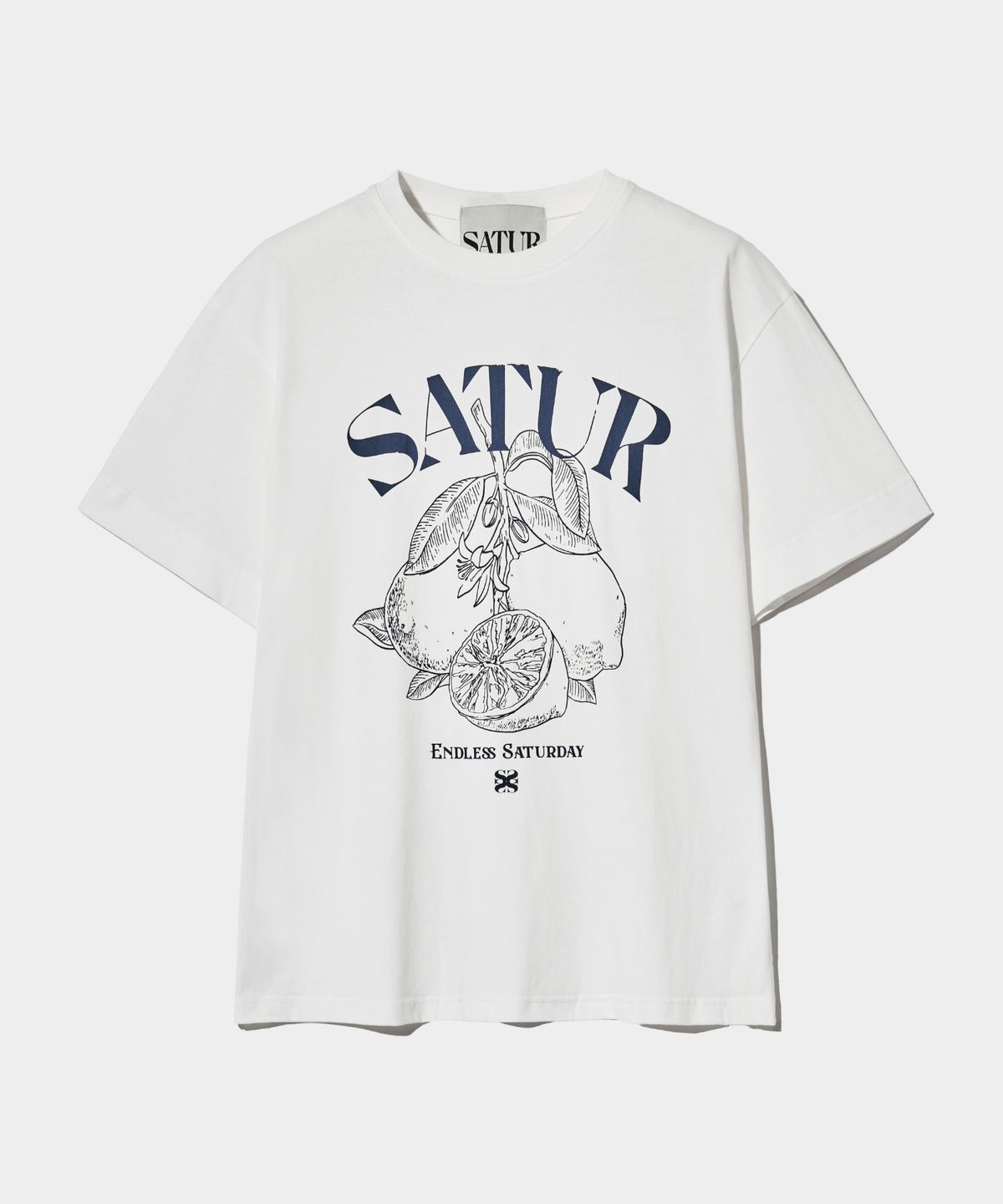 세터(SATUR) 카프리 시트론 드로잉 썸머 그래픽 반팔 티셔츠 리조트 아이보리