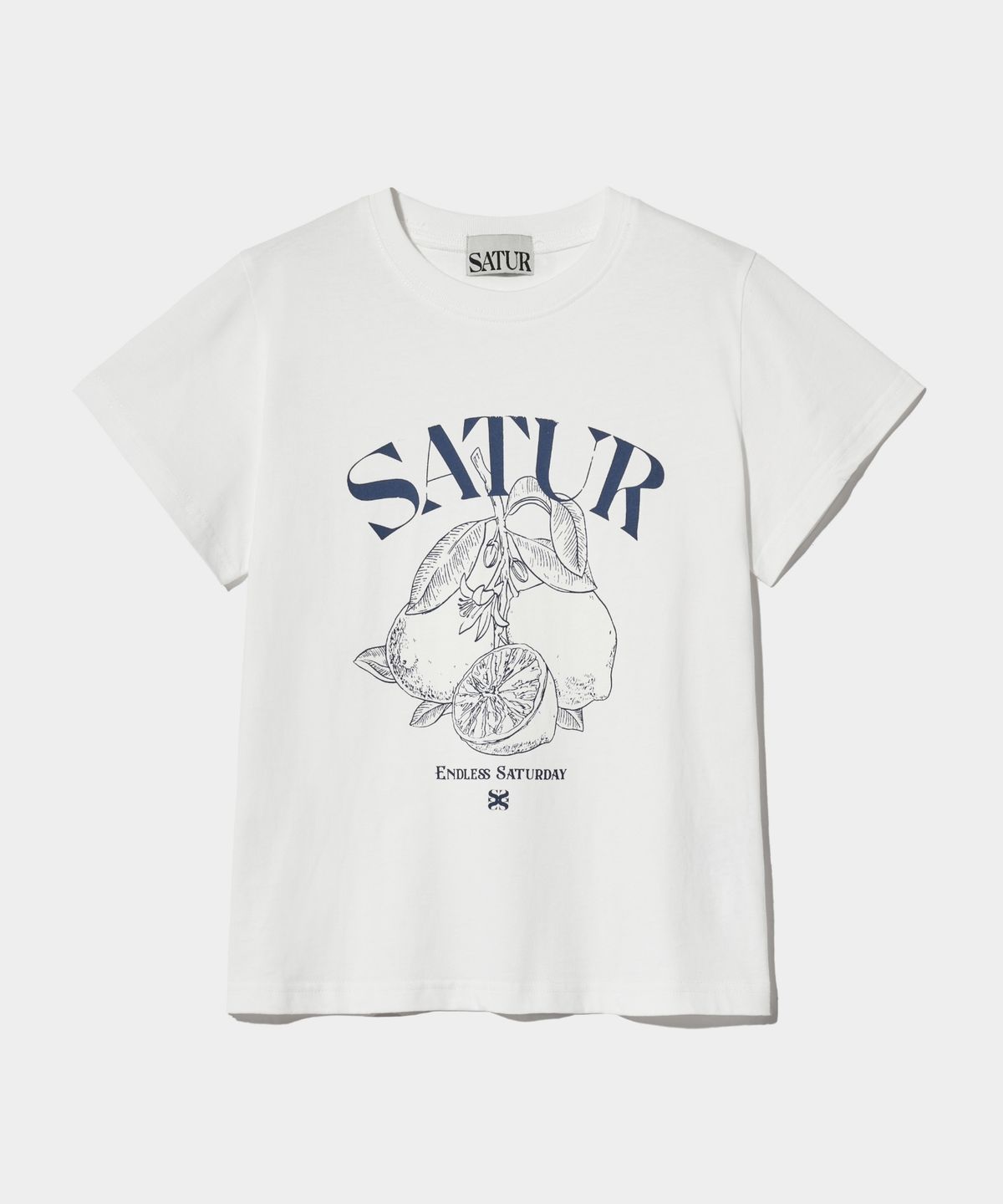 세터(SATUR) 카프리 시트론 드로잉 썸머 그래픽 반팔 티셔츠 리조트 아이보리