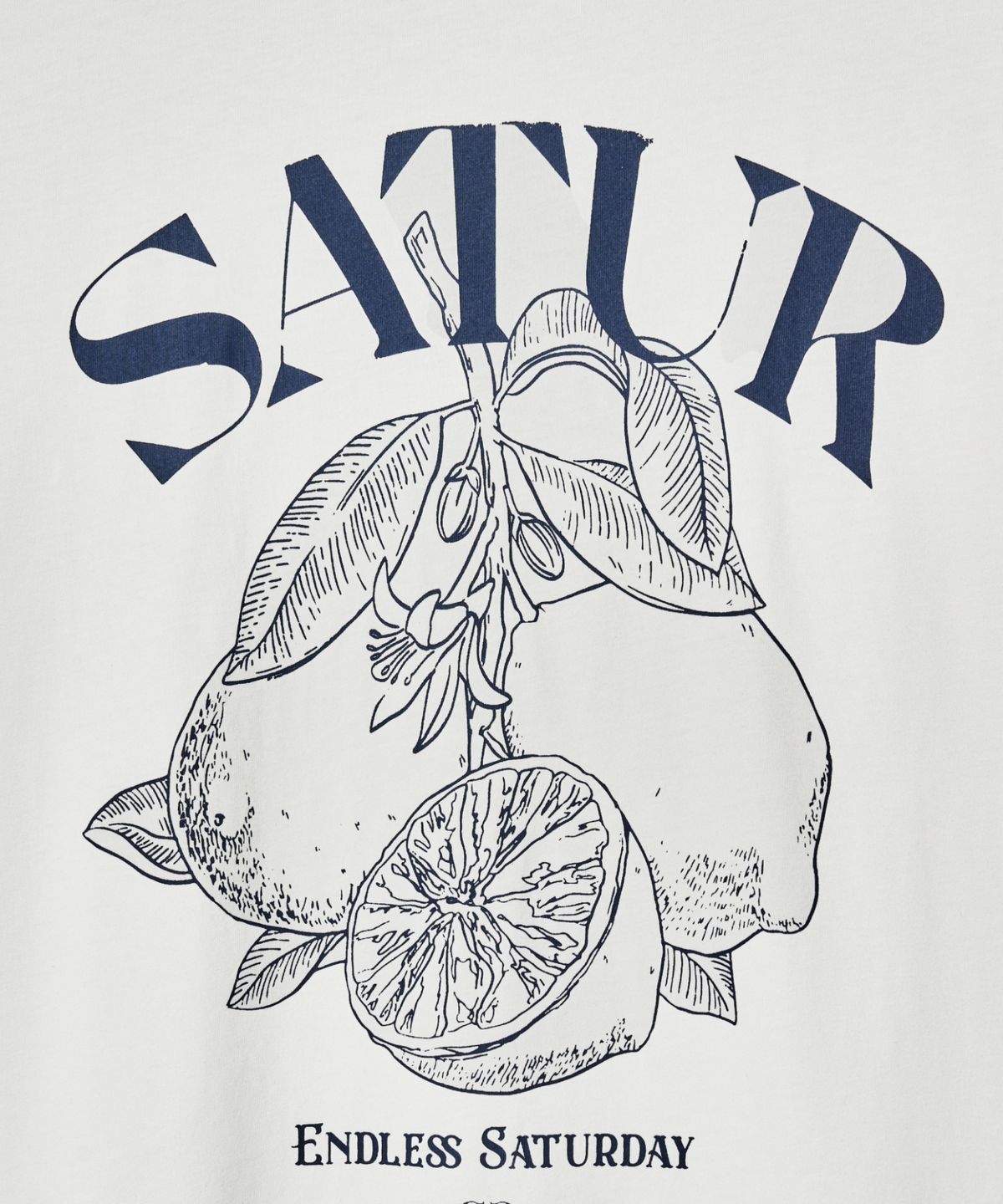 세터(SATUR) 카프리 시트론 드로잉 썸머 그래픽 반팔 티셔츠 리조트 아이보리