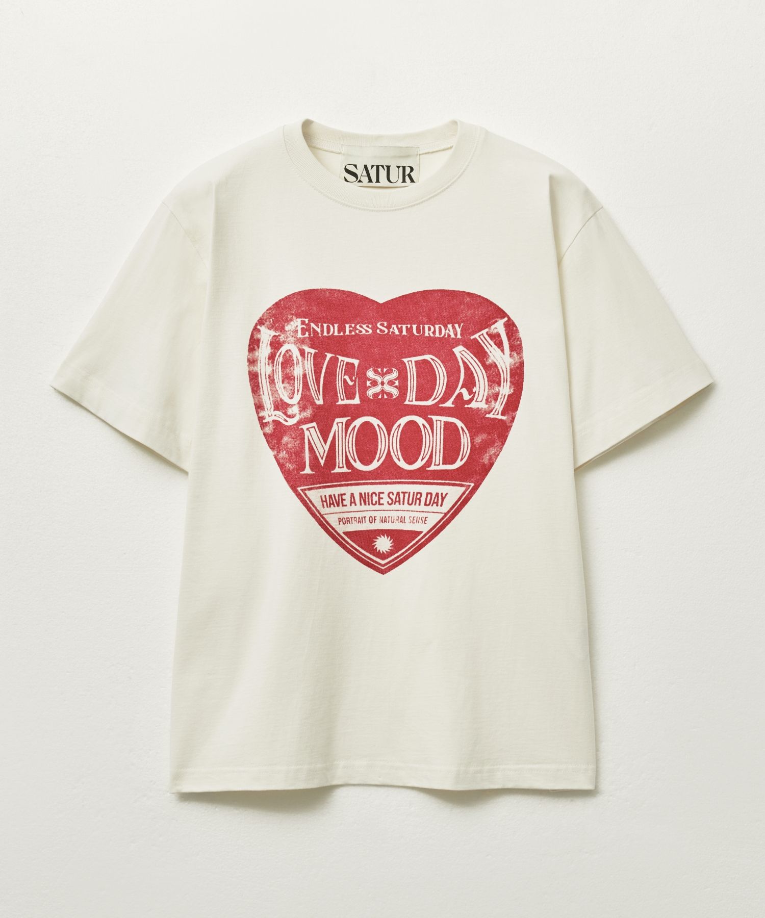 ◆SATUR◆ Saturday Retro Mood Graphic Short Sleeve T-Shirt N MUSINSA | SATUR Saturday Retro Mood Graphic Short Sleeve T