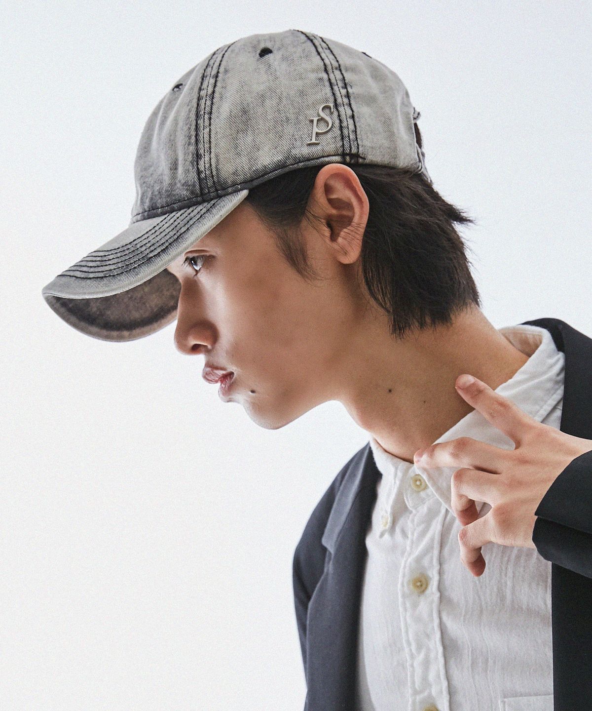 슬리피슬립(SLEEPYSLIP) VINTAGE WASHING GRAY DENIM BALL CAP