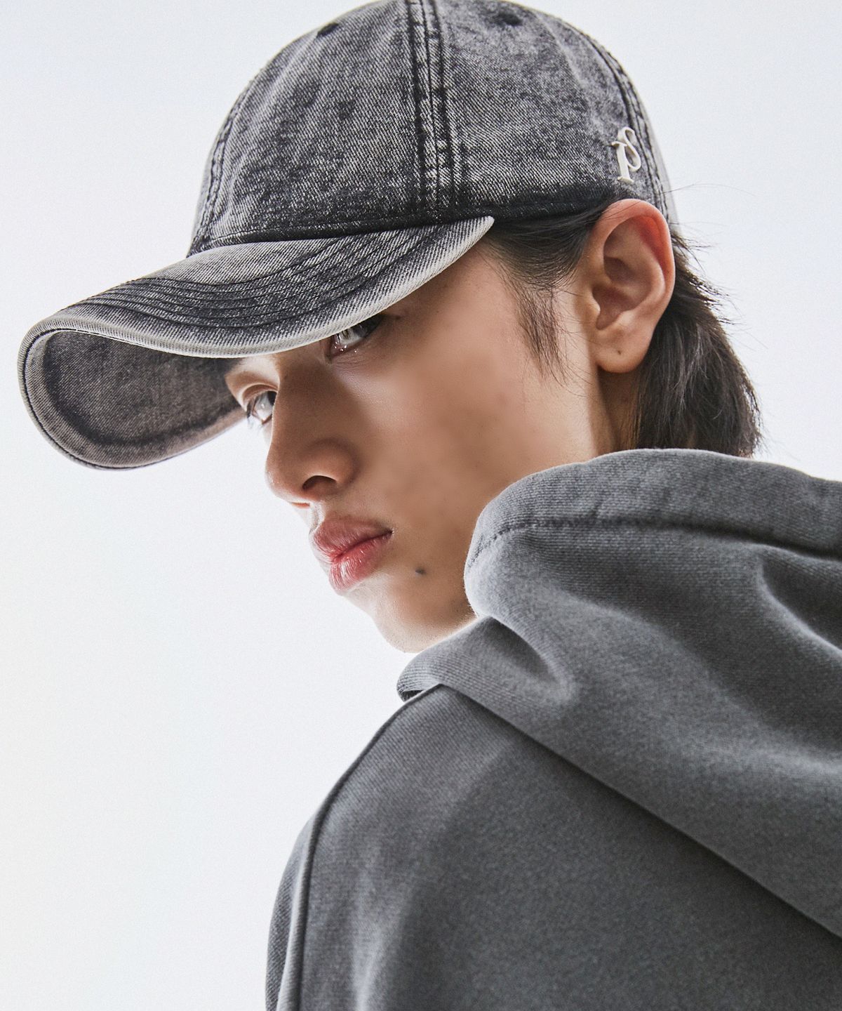 슬리피슬립(SLEEPYSLIP) VINTAGE WASHING BLACK DENIM BALL CAP