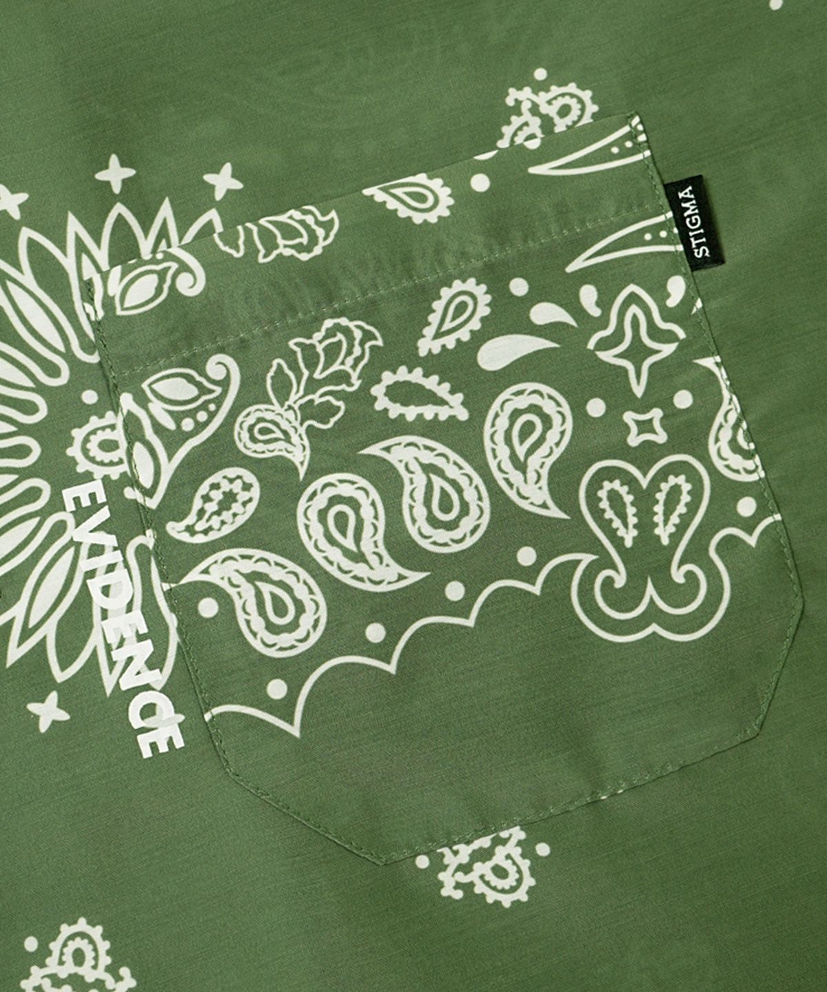 스티그마(STIGMA) 23 PAISLEY SHORT SLEEVES SHIRTS KHAKI