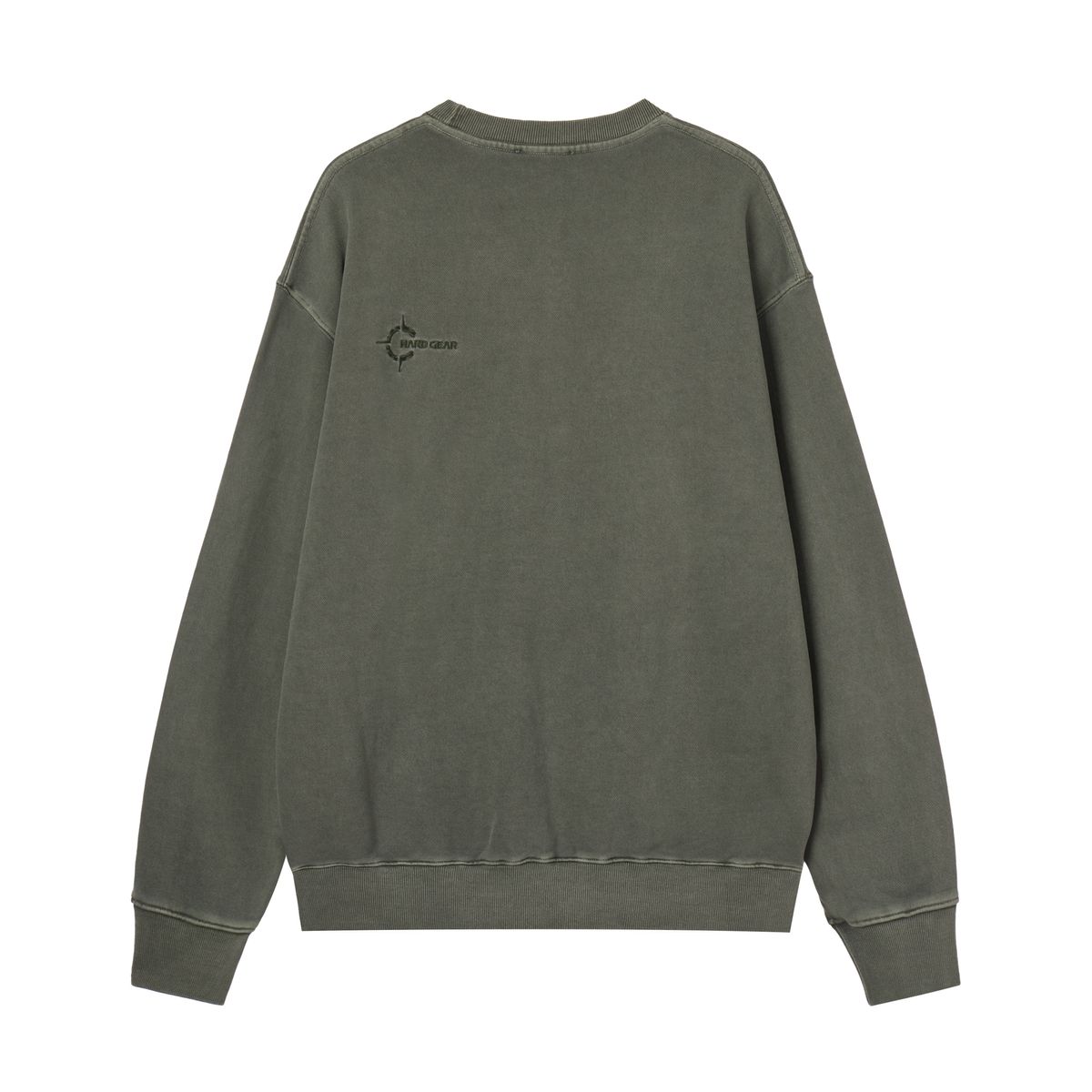하드기어 어패럴(HARDGEAR APPAREL) 피그먼트 다이드 크루넥 스웻 카키