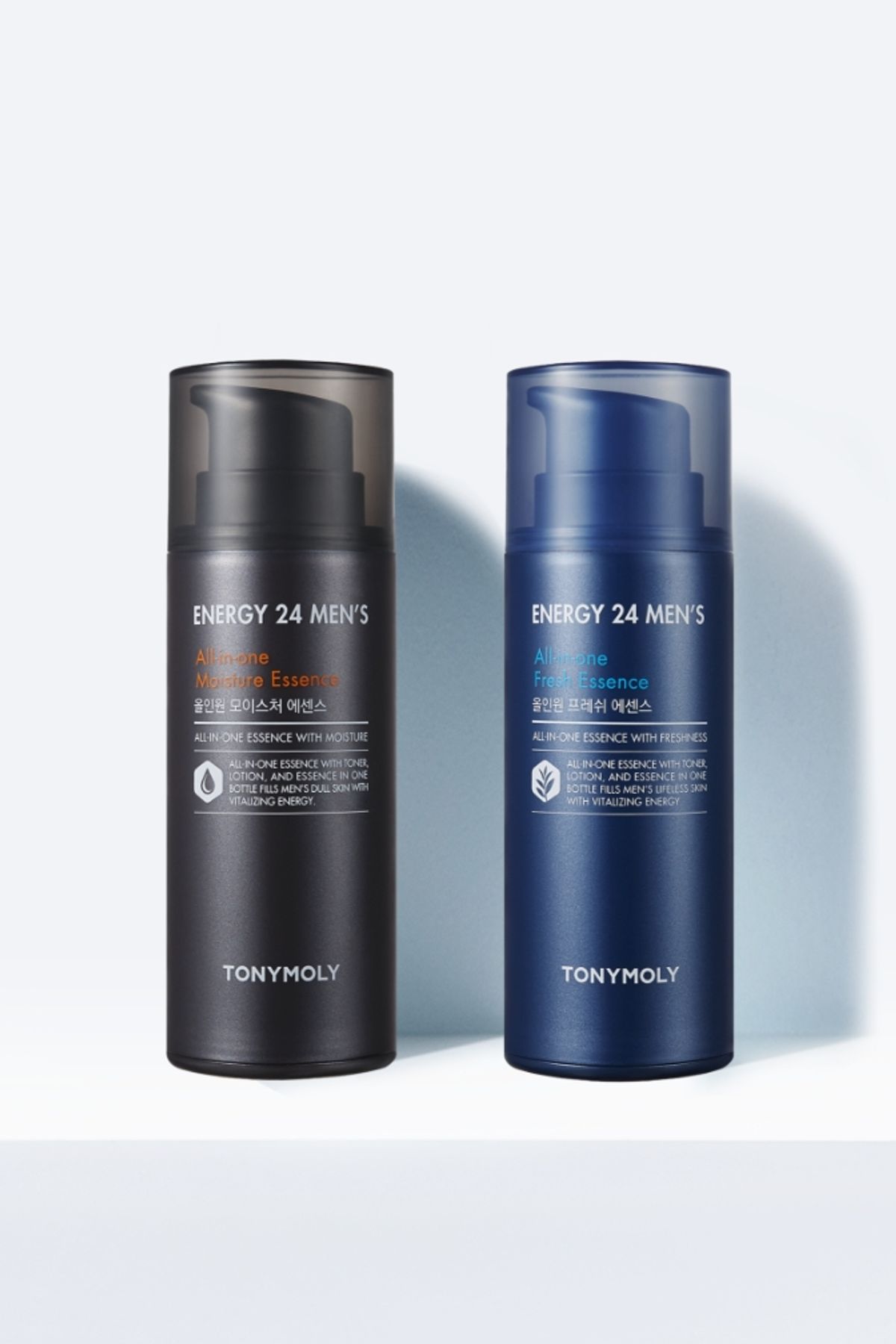 토니모리(TONYMOLY) 에너지24맨즈 올인원 에센스 120ml(모이스처/프레쉬)(+어성초 시카 쿨링 수분크림 8ml)