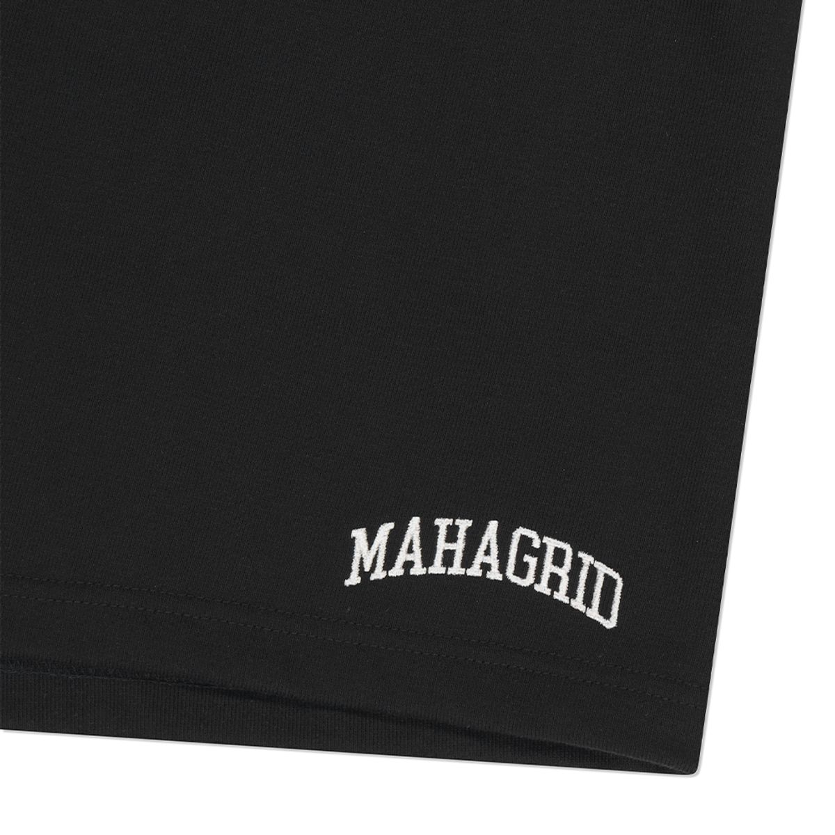 마하그리드(MAHAGRID) VARSITY LOGO SWEAT SHORT BLACK(MG2FMMPA04A)