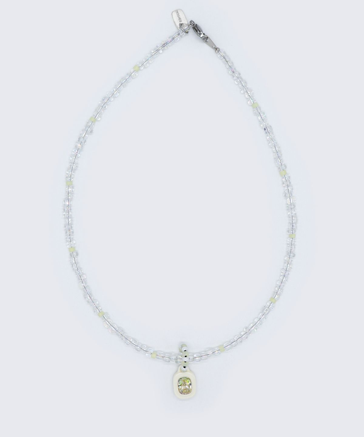 봉보(BONBEAU) Swarovski square stone color beads Necklace 스와로브스키 스퀘어 스톤 팬던트 컬러 비즈 목걸이