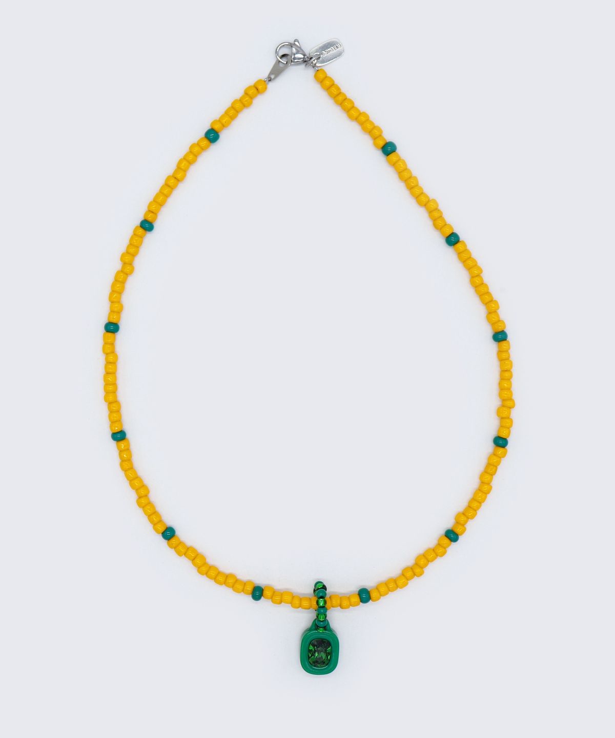 봉보(BONBEAU) Swarovski square stone color beads Necklace 스와로브스키 스퀘어 스톤 팬던트 컬러 비즈 목걸이