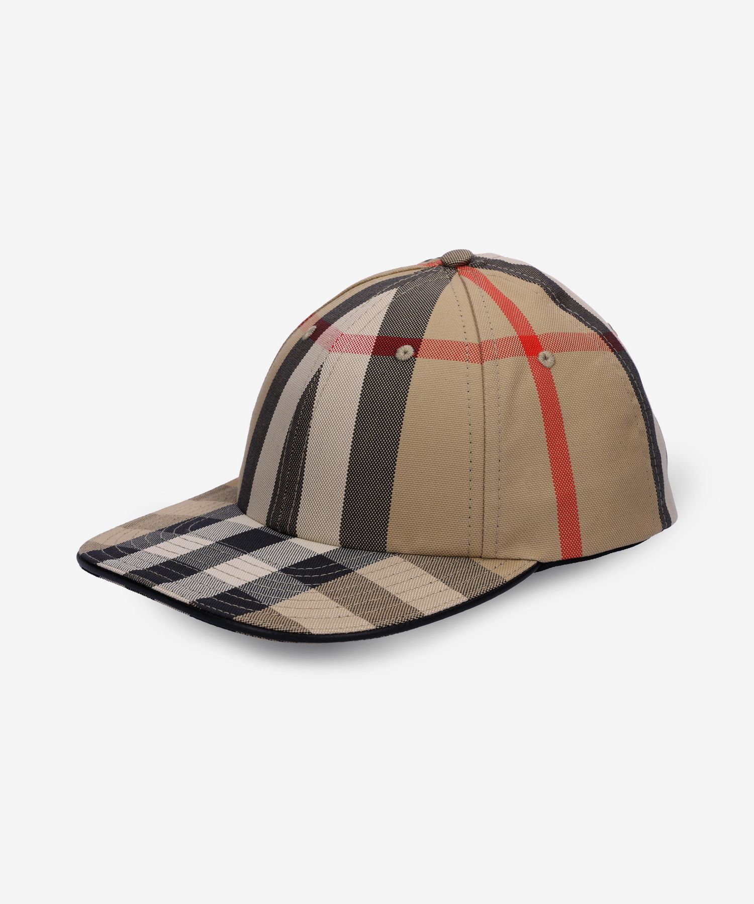 MUSINSA | BURBERRY Embroidery Logo Check Ball Cap - Beige